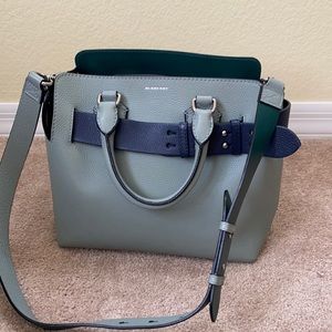 Burberry Band satchel in green/navy